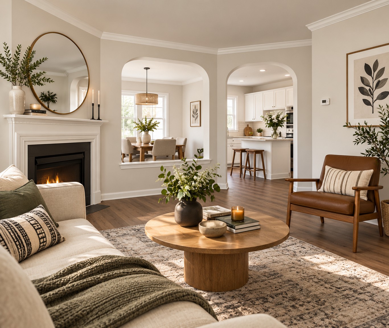 A beautifully renovated living space